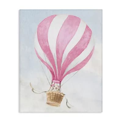 Stupell Home Decor Rabbit in Pink Balloon Canvas