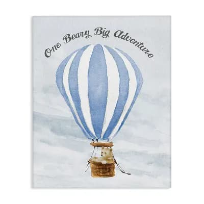 Stupell Home Decor Beary Big Adventure Balloon Canvas
