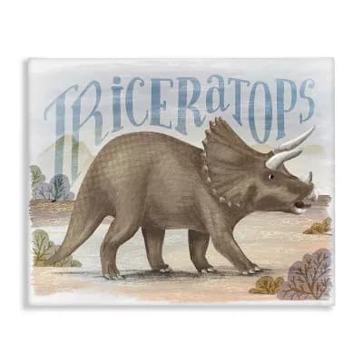 Stupell Home Decor Triceratops in Nature Canvas