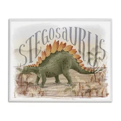 Stupell Home Decor Stegosaurus In Nature Framed Giclee