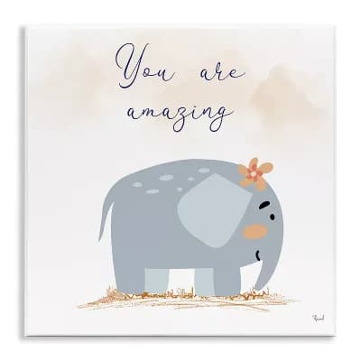 Stupell Home Decor You Are Amazing Elephant Plaque Wall Art
