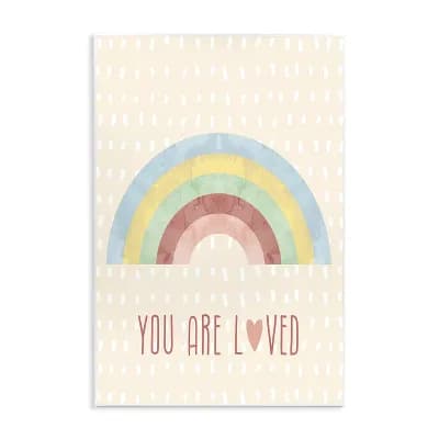 Stupell Home Decor Loved Rainbow Wall Plaque Art