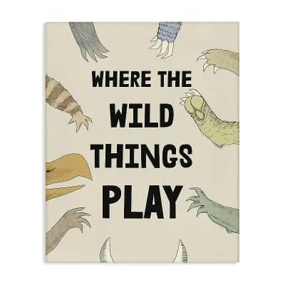 Stupell Home Decor Wild Things Play Canvas Wall Art
