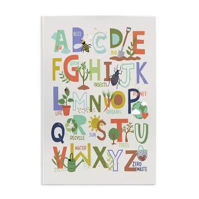 Stupell Home Decor Children's Garden Insects Alphabet Chart Plaque Wall Art
