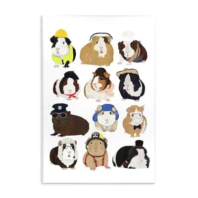 Stupell Home Decor Guinea Pigs in Various Uniforms Wall Art