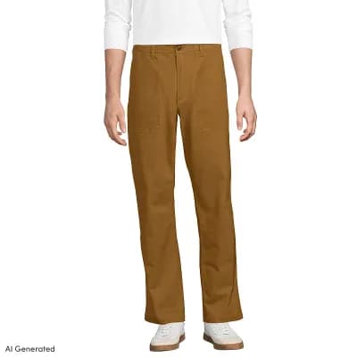 Men's Lands' End Herringbone Work Pants