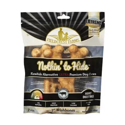 Fieldcrest Farms Nothin' to Hide 7" Wishbone Beef Flavor Ultra Premium Dog Chews (Count of 2)