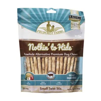 Fieldcrest Farms Nothin' to Hide Small Twist Stix 50 Pack - Beef Flavor (11.47 oz)