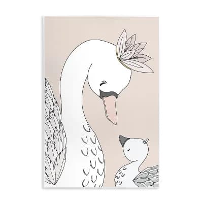 Stupell Home Decor Mother & Baby Swan Flower Crowns Plaque Wall Art