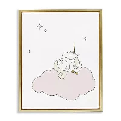 Stupell Home Decor Unicorn on Cloud Wall Art