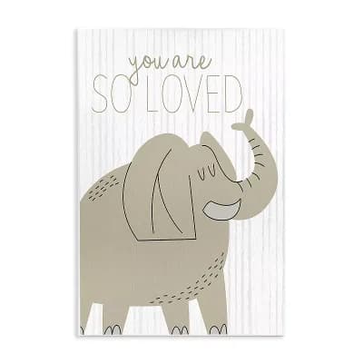 Stupell Home Decor You Are So Loved Elephant Plaque Wall Decor