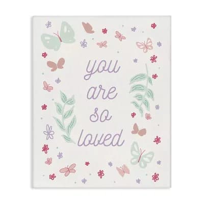 Stupell Home Decor Floral You Are So Loved Canvas Wall Art