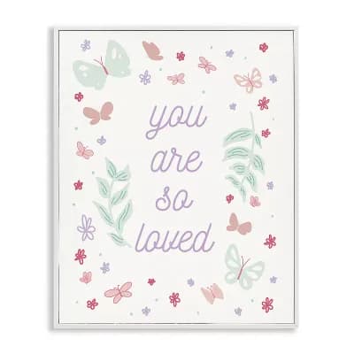 Stupell Home Decor Floral You Are So Loved Framed Wall Art