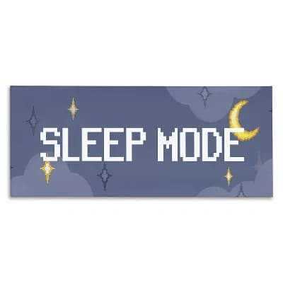 Stupell Home Decor Sleep Mode Pixel Phrase Canvas Wall Art