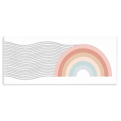 Stupell Home Decor Wavy Rainbow Pattern Plaque Wall Art