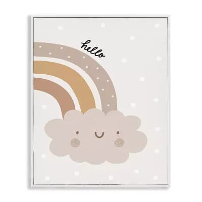 Stupell Home Decor Hello Earthy Rainbow Framed Wall Art