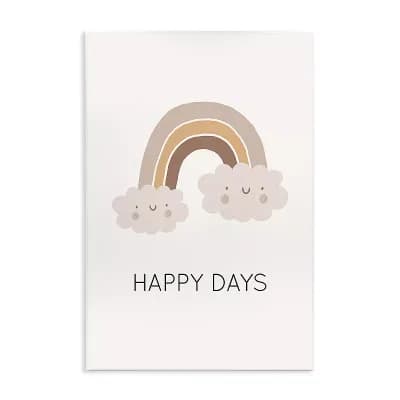 Stupell Home Decor Happy Days Rainbow Plaque Wall Art
