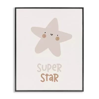 Stupell Home Decor Smiling Super Star Canvas Wall Art