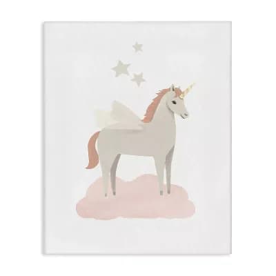 Stupell Home Decor Unicorn on Pink Cloud Wall Art