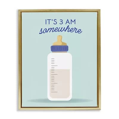 Stupell Home Decor "It's 3am Somewhere" Phrase Framed Wall Art