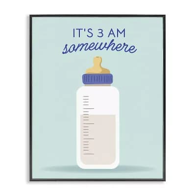 Stupell Home Decor It's 3am Somewhere Phrase Framed Print Wall Art