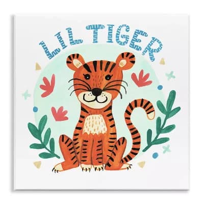 Stupell Home Decor Lil Tiger Botanicals Plaque Wall Art