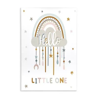 Stupell Home Decor Little One Stars Nursery Rainbow Plaque Wall Art