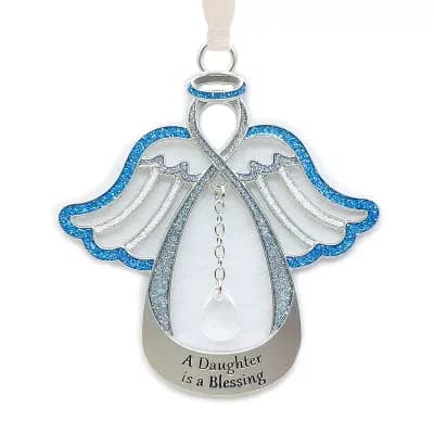 A Daughter Is A Blessing Sentiment Angel Christmas Tree Ornament