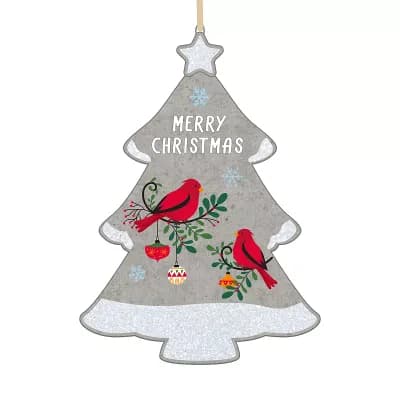 Merry Christmas Sentiment Cement Ornament