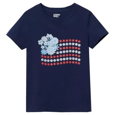 Girls 8-12 Plus Lands' End Short Sleeve Graphic Tee
