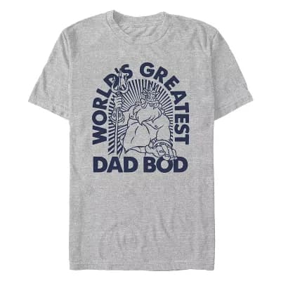 Disney's The Little Mermaid King Triton World's Greatest Dad Bod Men's Graphic Tee