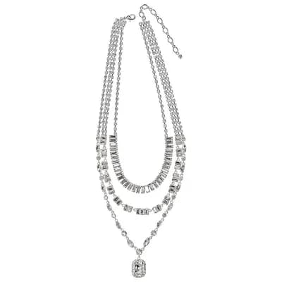 Vieste Simulated Crystal Multi-Row Statement Necklace