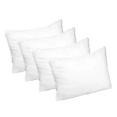 SUPERIOR Superior Solid Microfiber Medium Density Pillow Set of 4