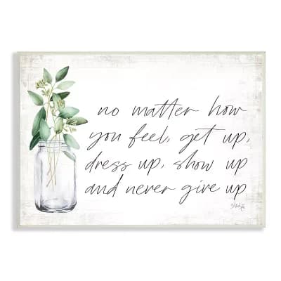 Stupell Home Decor Inspirational Mason Jar Design Plaque Wall Art