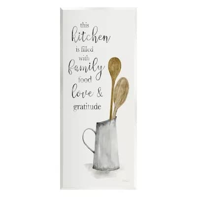 Stupell Home Decor Kitchen Family Phrase Plaque Wall Art