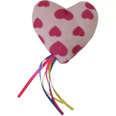 Imperial Cat Cat 'n Around, Ribbon Heart Cat Toy, Assorted Colors