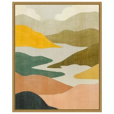 Amanti Art Canyon Oasis I by Grace Popp Framed Canvas Wall Art Print
