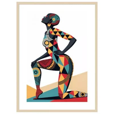 Ethnic Echoes by Miguel Bruzual Wood Framed Wall Art Print