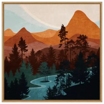 River 01 by Emel Tunaboylu Framed Canvas Wall Art Print