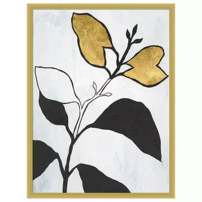 Beige Annuals I by Vanna Lam Wood Framed Wall Art Print