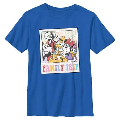 Disney's Mickey Mouse And Friends Family Trip Photo Boys 6-20 Graphic Tee