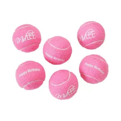 Midlee Happy Birthday Dog Tennis Balls (6 Pack)