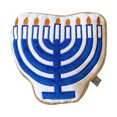 Midlee Menorah Sugar Cookie Dog Toy