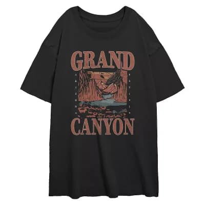 Juniors' Grand Canyon Arizona Est. 1919 Oversized Graphic Tee