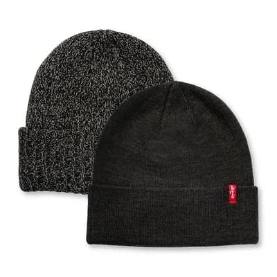 Men's Levi's® 2 pc Solid & Heathered Beanie Set