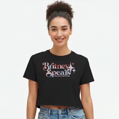 Juniors' Britney Spears Miss American Dream Cropped Graphic Tee