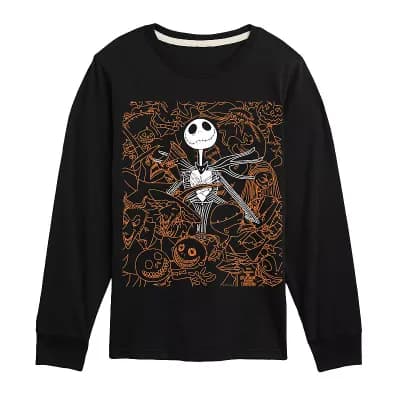 Disney's The Nightmare Before Christmas Boys 8-20 Character Collage Long Sleeve Graphic Tee
