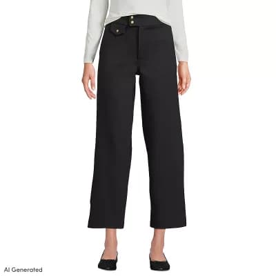 Women's Lands' End Ponte High Rise Straight Leg Crop Pants