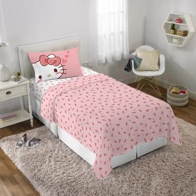 Hello Kitty Loving Blush Sheet Set with Pillowcase