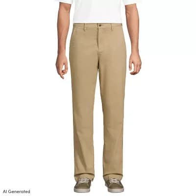 Men's Lands' End Classic Fit Flannel Lined Chino Pants